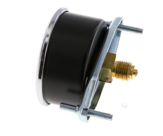 0..100 Bar (0..1450 psi) Panel Mount Pressure Gauge Steel/Brass 63 mm Class 2.5 (Bracket)