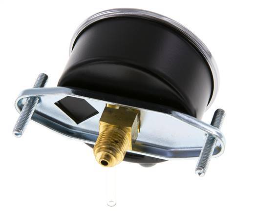 0..100 Bar (0..1450 psi) Panel Mount Pressure Gauge Steel/Brass 63 mm Class 2.5 (Bracket)