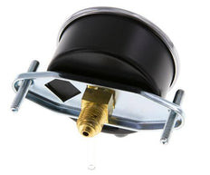 0..100 Bar (0..1450 psi) Panel Mount Pressure Gauge Steel/Brass 63 mm Class 2.5 (Bracket)