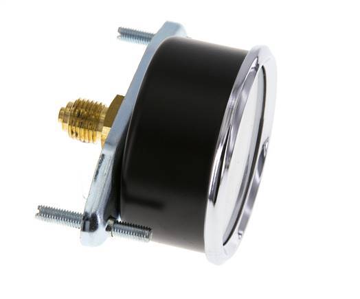 0..100 Bar (0..1450 psi) Panel Mount Pressure Gauge Steel/Brass 63 mm Class 2.5 (Bracket)