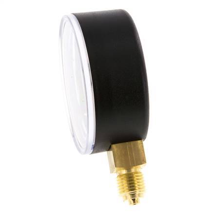 0..10 Bar (0..145 psi) Manómetro por debajo de plástico / latón 63 mm Clase 2.5