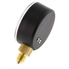0..10 Bar (0..145 psi) Manómetro por debajo de plástico / latón 63 mm Clase 2.5