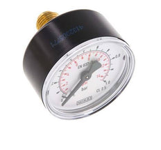 0..1 Bar (0.15 psi) Manómetro Plástico trasero / latón 50 mm Clase 2.5