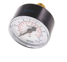 0..1 Bar (0.15 psi) Manómetro Plástico trasero / latón 50 mm Clase 2.5