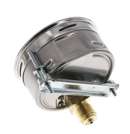 0..160 Bar (0..2321 psi) Panel Mount Pressure Gauge Steel/Brass 100 mm Class 1.0 (Bracket)