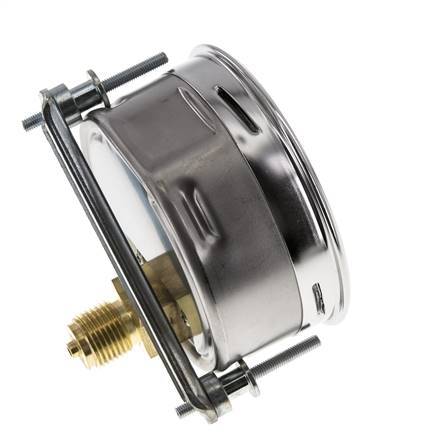0..160 Bar (0..2321 psi) Panel Mount Pressure Gauge Steel/Brass 100 mm Class 1.0 (Bracket)
