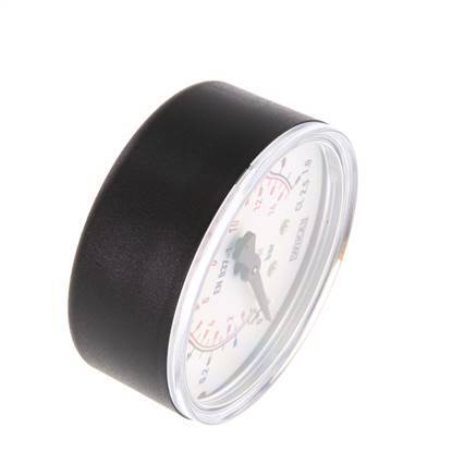Manómetro de presión por debajo de plástico / latón 63 mm Clase 2.5
