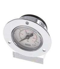 0..16 Bar (0..232 psi) Panel Mount Pressure Gauge Steel/Brass 40 mm Class 2.5 (Front Panel)
