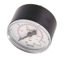 0..16 Bar (0,.232 psi) Manómetro Plástico trasero / latón 50 mm Clase 2.5