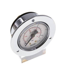 0..16 Bar (0..232 psi) Panel Mount Pressure Gauge Steel/Brass 50 mm Class 2.5 (Front Panel)