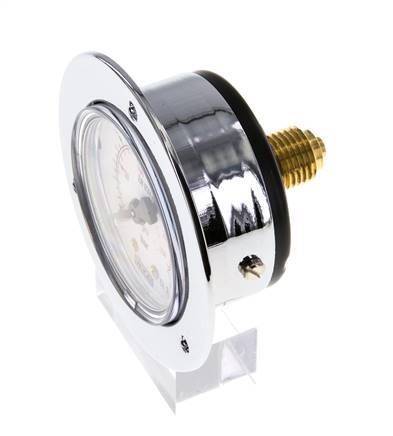 0..16 Bar (0..232 psi) Panel Mount Pressure Gauge Steel/Brass 50 mm Class 2.5 (Front Panel)