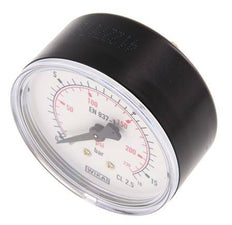 0..16 Bar (0..232 psi) Pressure Gauge Rear Plastic/Brass 63 mm Class 2.5