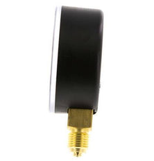 Manómetro de presión debajo de plástico / latón 63 mm Clase 2.5