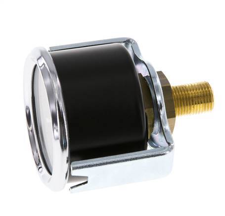 0..25 Bar (0..363 psi) Panel Mount Pressure Gauge Steel/Brass 40 mm Class 2.5 (Bracket)