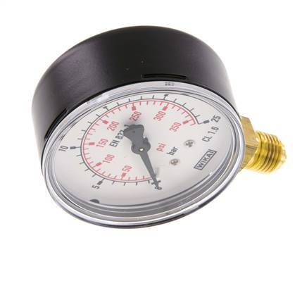 Manómetro de presión bajo acero / latón 63 mm Clase 1.6