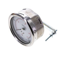 0..2.5 Bar (0..36 psi) Panel Mount Pressure Gauge Steel/Brass 100 mm Class 1.0 (Bracket)
