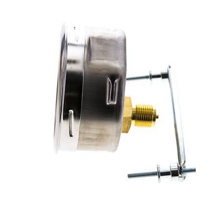 0..2.5 Bar (0..36 psi) Panel Mount Pressure Gauge Steel/Brass 100 mm Class 1.0 (Bracket)