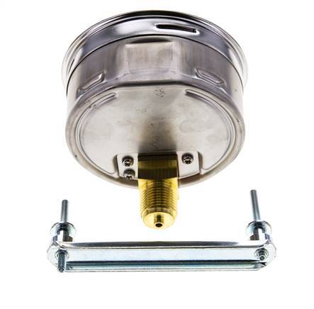 0..2.5 Bar (0..36 psi) Panel Mount Pressure Gauge Steel/Brass 100 mm Class 1.0 (Bracket)