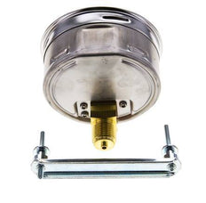 0..2.5 Bar (0..36 psi) Panel Mount Pressure Gauge Steel/Brass 100 mm Class 1.0 (Bracket)