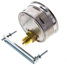 0..2.5 Bar (0..36 psi) Panel Mount Pressure Gauge Steel/Brass 100 mm Class 1.0 (Bracket)
