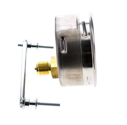 0..2.5 Bar (0..36 psi) Panel Mount Pressure Gauge Steel/Brass 100 mm Class 1.0 (Bracket)