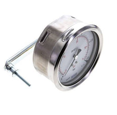 0..2.5 Bar (0..36 psi) Panel Mount Pressure Gauge Steel/Brass 100 mm Class 1.0 (Bracket)