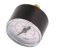 0..2.5 Bar (0..36 psi) Manómetro Plástico trasero / latón 40 mm Clase 2.5