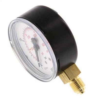 Manómetro de presión por debajo de latón 63 mm Clase 1.6