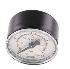 0.4 Bar (0..58 psi) Manómetro Acero trasero / latón 50 mm Clase 1.6