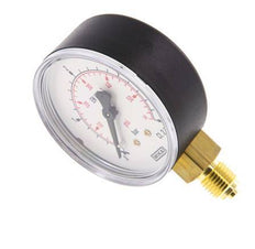 Manómetro de presión por debajo de plástico / latón 63 mm Clase 2.5