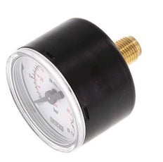 0.6 Bar (0..87 psi) Manómetro Acero trasero / latón 40 mm Clase 1.6