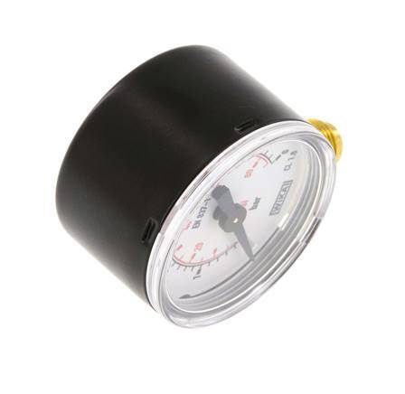 Manómetro de presión por debajo de acero / latón 40 mm Clase 1.6