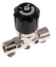 Válvula de aguja de latón niquelado G1/8'' NBR 18 bar - NLBN