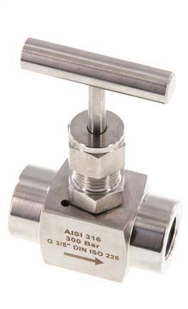 G3/8'' Válvula de aguja de acero inoxidable PTFE 300 bar - NLS