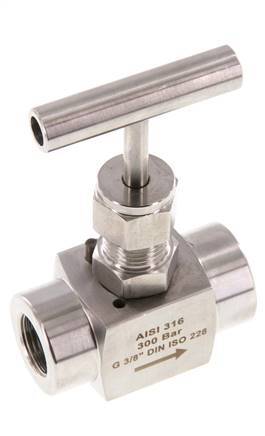G3/8'' Válvula de aguja de acero inoxidable PTFE 300 bar - NLS