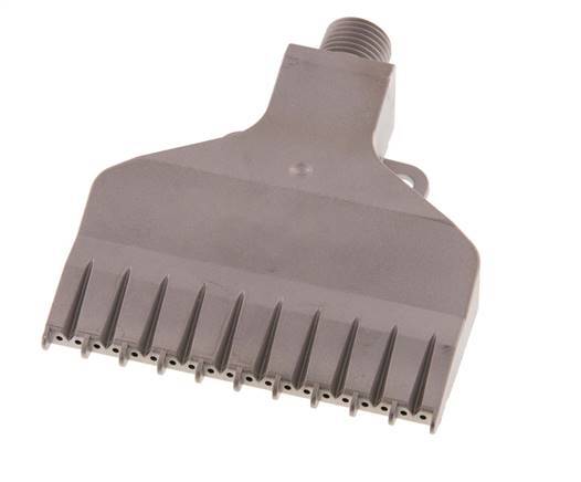Boquilla de abanico multicanal 70mm G 1/4" Acero inoxidable 1.4404