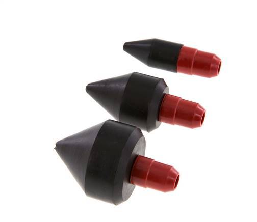 Juego de boquillas de goma de 14, 25 y 34 mm para la pistola de aire CEJN