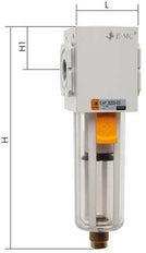 Filtro 5micrones G3/8'' 2900l/min Auto Doble Pared Plástico EMC 3A