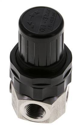 Regulador de presión G1/4'' 320l/min 0.5-3.0bar/7-44psi Acero inoxidable Gases Líquidos