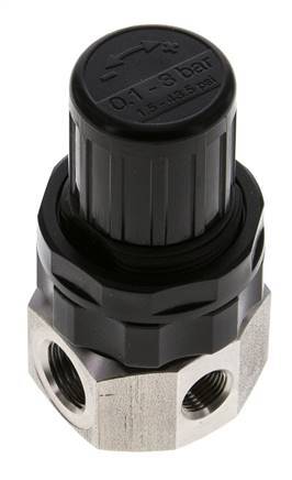 Regulador de presión G1/4'' 320l/min 0.5-3.0bar/7-44psi Acero inoxidable Gases Líquidos