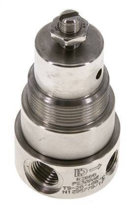 Regulador de presión G1/4'' 350l/min 0.5-8.0bar/7-116psi Acero inoxidable Gases Líquidos