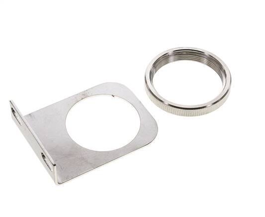 Soporte para Regulador de Presión y Filtro-Regulador 1/2 y 3/4'' de Acero Inoxidable con Tuerca