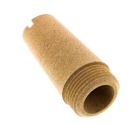 Silenciador Neumático de Bronce Sinterizado G1'' Ranura de Tornillo