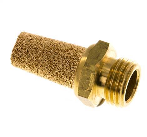 Silenciador Neumático de Bronce Sinterizado G1/4'' Conexión de Latón [5 Piezas]