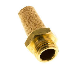 Silenciador Neumático de Bronce Sinterizado G1/4'' Conexión de Latón [5 Piezas]