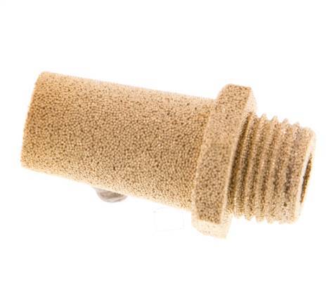 Silenciador Neumático de Bronce Sinterizado G1/4'' Conexión Hexagonal [2 Piezas]