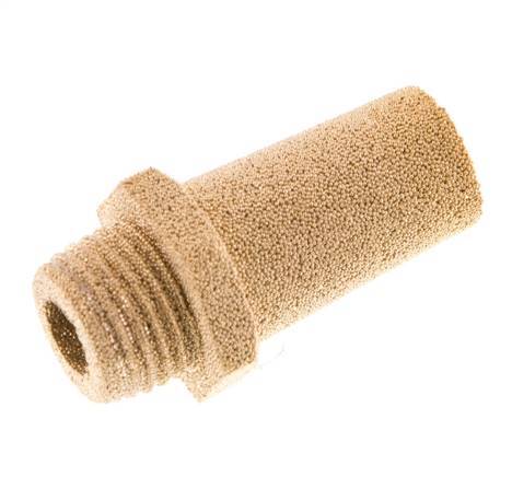 Silenciador Neumático de Bronce Sinterizado G1/4'' Conexión Hexagonal [2 Piezas]