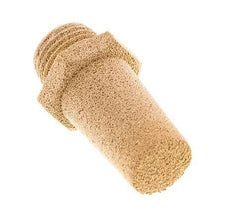 Silenciador Neumático de Bronce Sinterizado G1/4'' Conexión Hexagonal [2 Piezas]