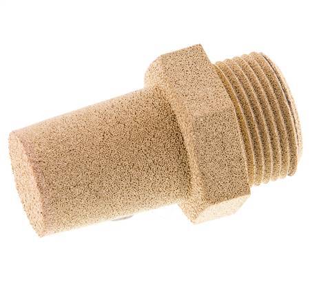 Silenciador Neumático de Bronce Sinterizado G3/4'' Conexión Hexagonal