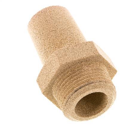 Silenciador Neumático de Bronce Sinterizado G3/4'' Conexión Hexagonal